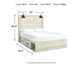Averly Panel Bed with 2 Storage Drawers