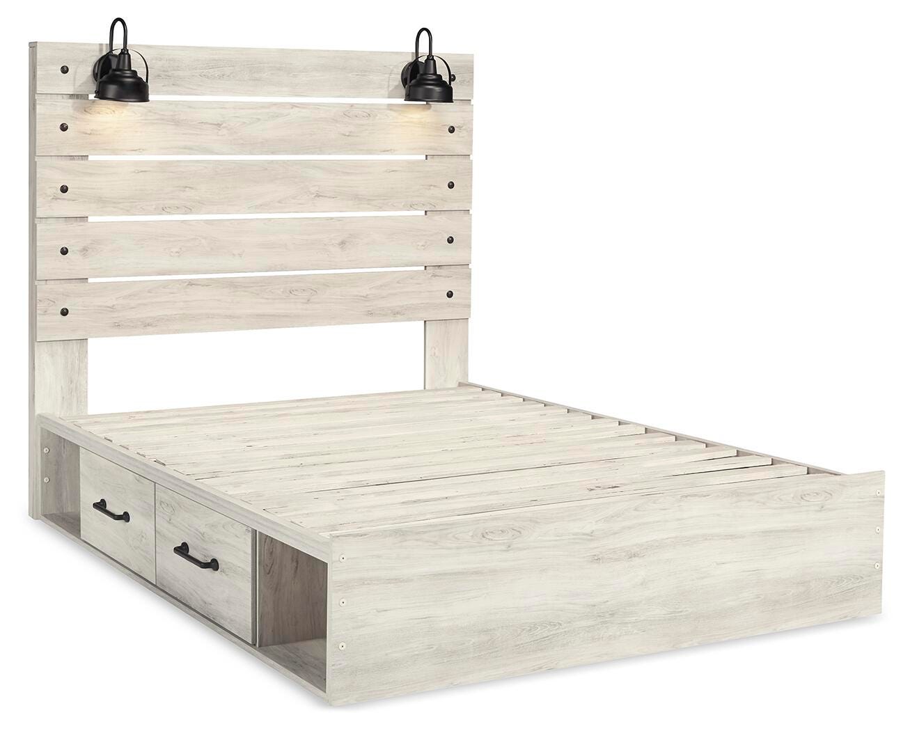 Cambeck Panel Bed with 2 Storage Drawers