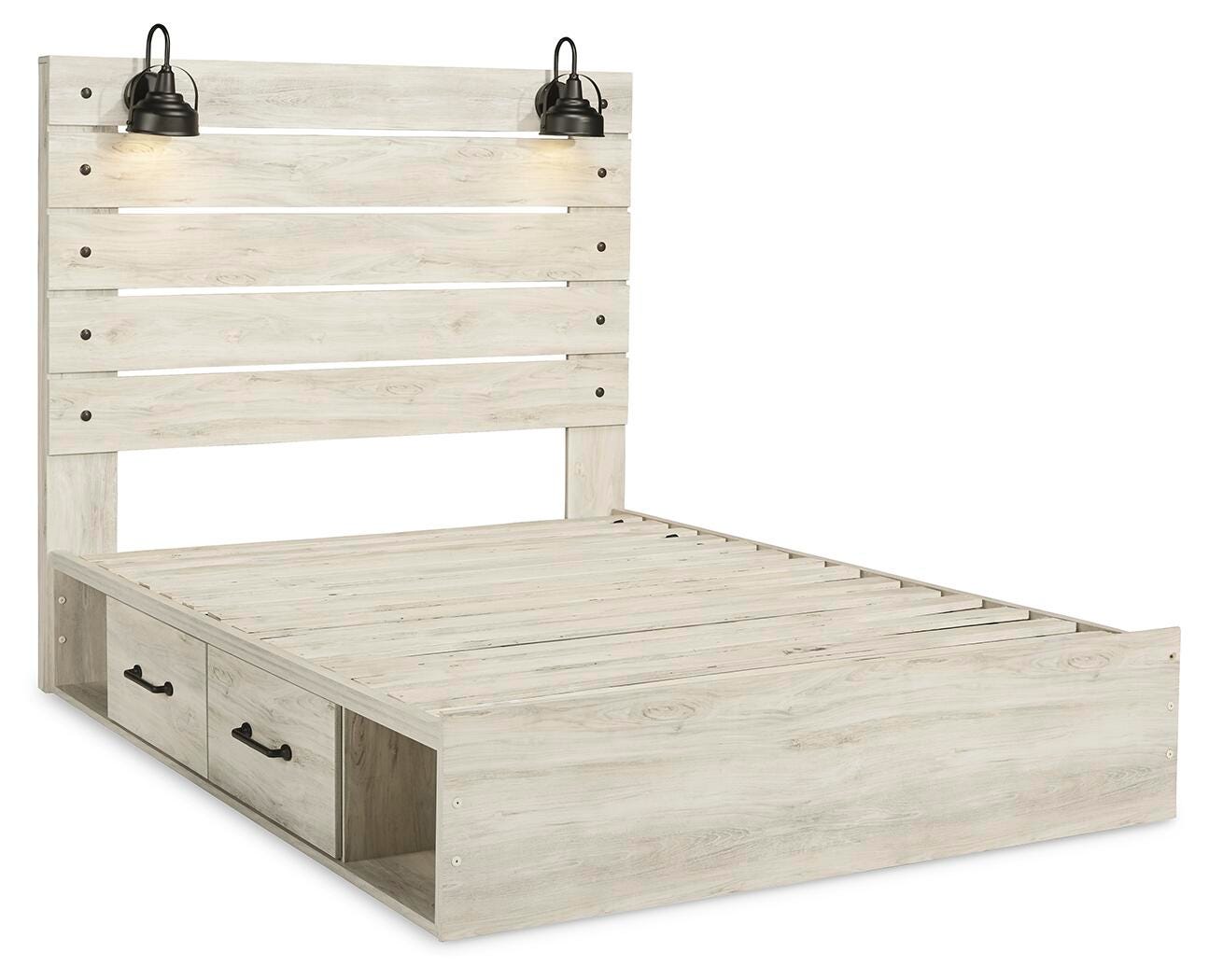 Cambeck Panel Bed with Storage, Chest and Nightstand