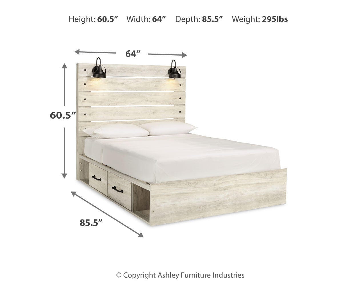 Cambeck Panel Bed with Storage, Dresser and Nightstand