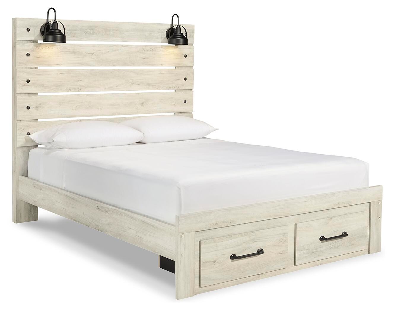 Cambeck Panel Bed with 2 Storage Drawers