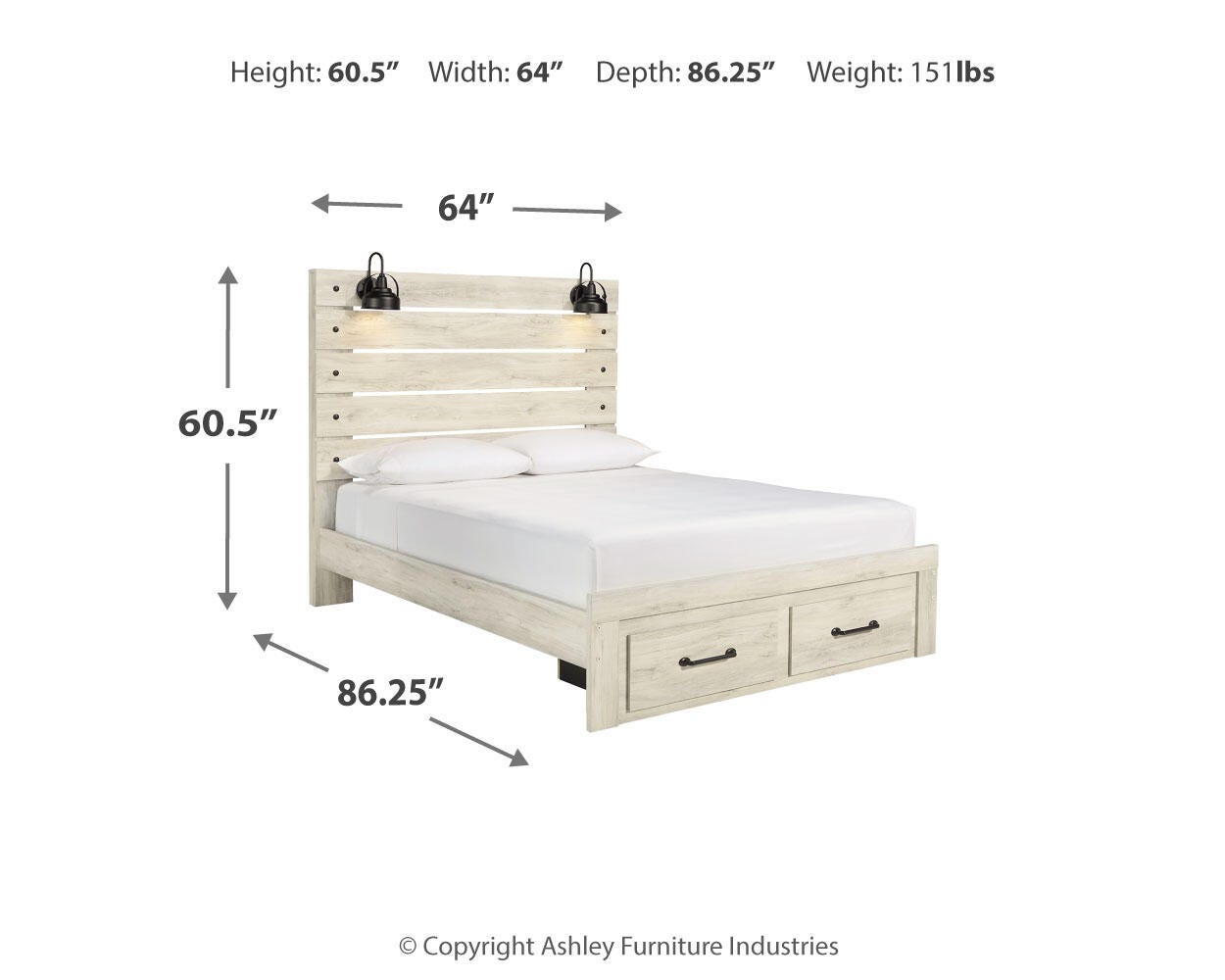 Cambeck Panel Storage Bed, Dresser and 2 Nightstands