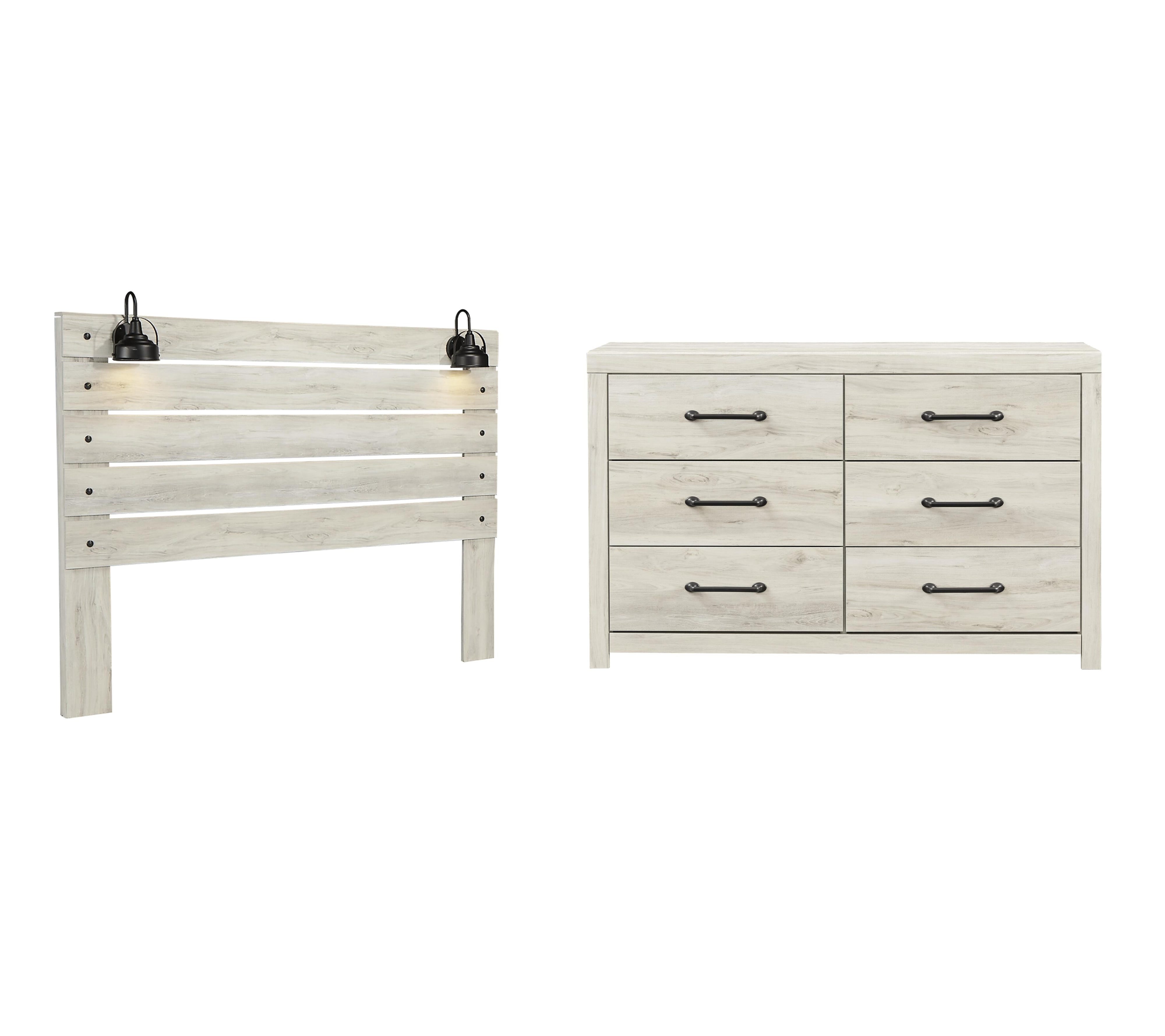 Cambeck Panel Headboard with Dresser