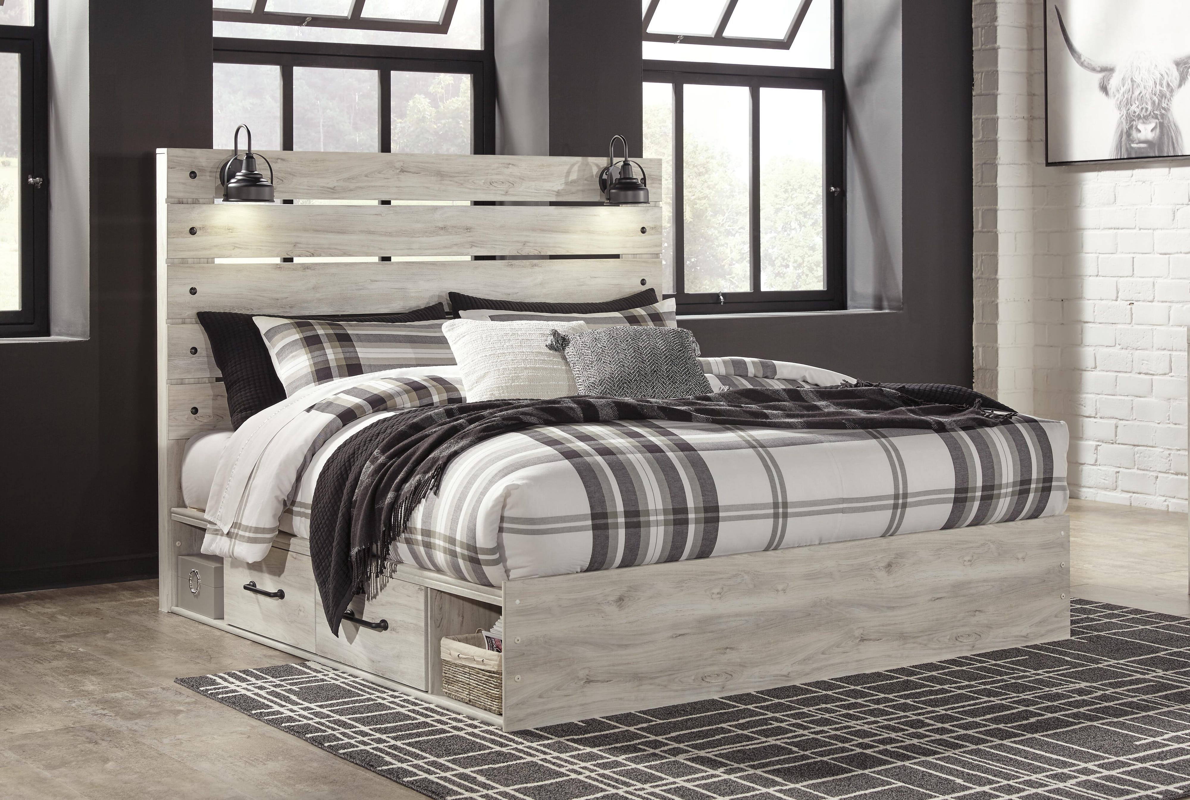 Cambeck Panel Bed with Storage, Dresser and 2 Nightstands