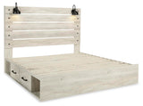 Cambeck Panel Bed with Storage, Dresser, Mirror and Chest