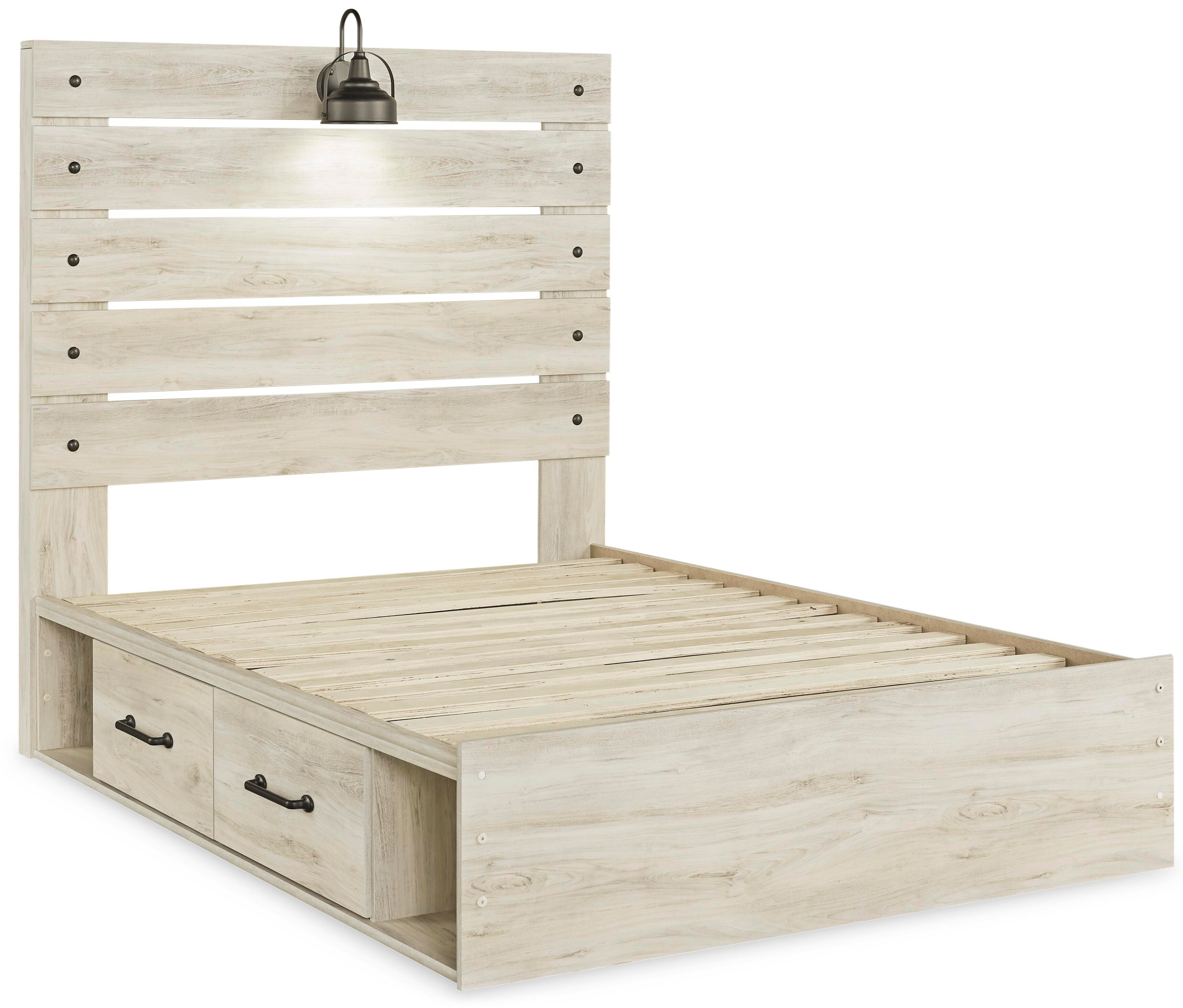 Cambeck Panel Bed with 2 Storage Drawers with Dresser