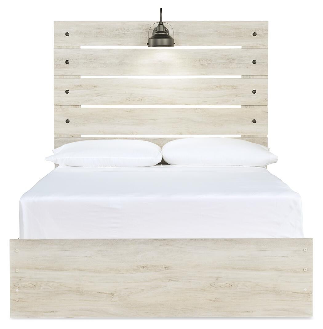 Cambeck Panel Bed with Mirrored Dresser, Chest and 2 Nightstands