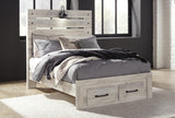 Cambeck Panel Bed with 2 Storage Drawers with Dresser
