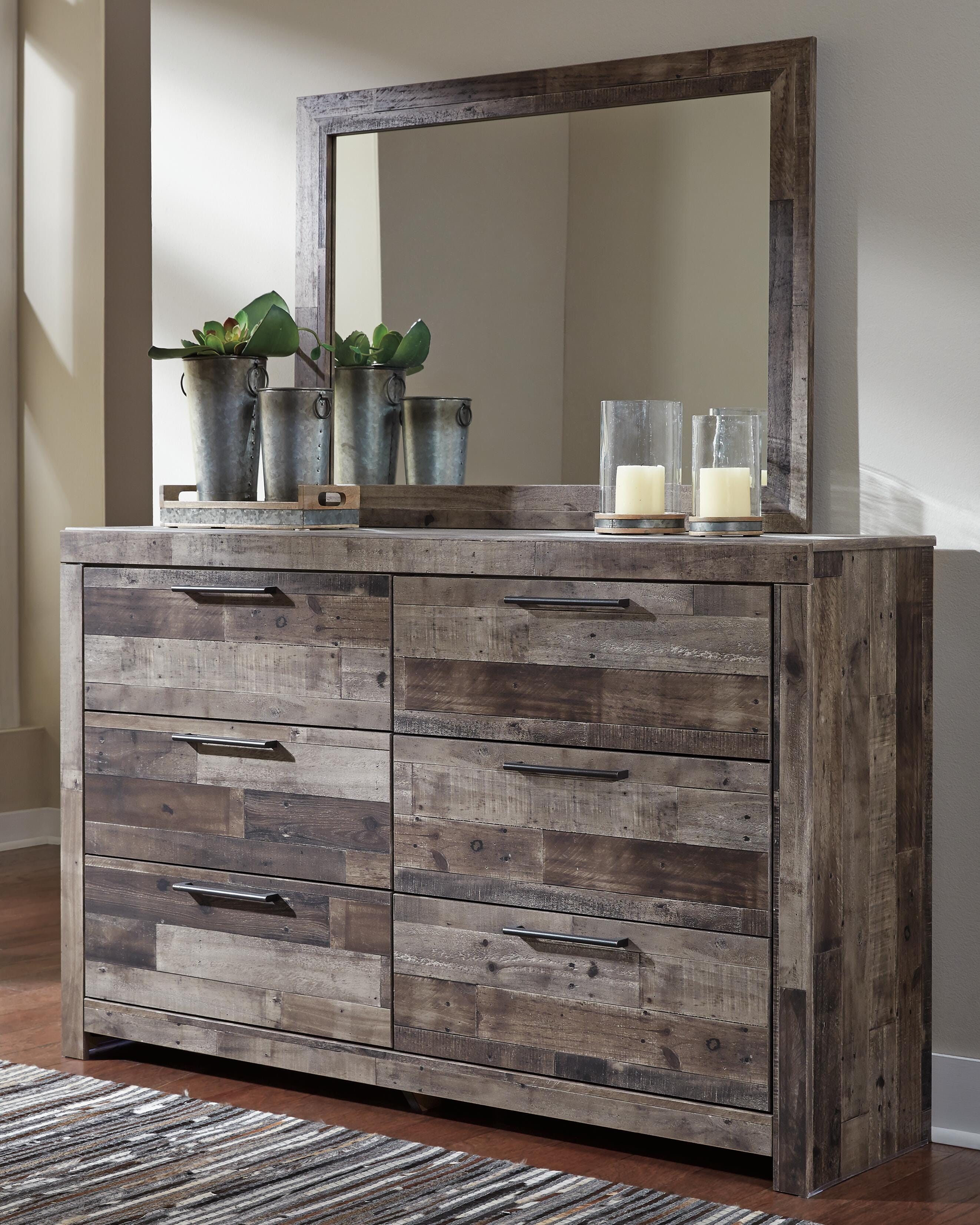 Derekson Panel Storage Bed, Dresser, Mirror and 2 Nightstands