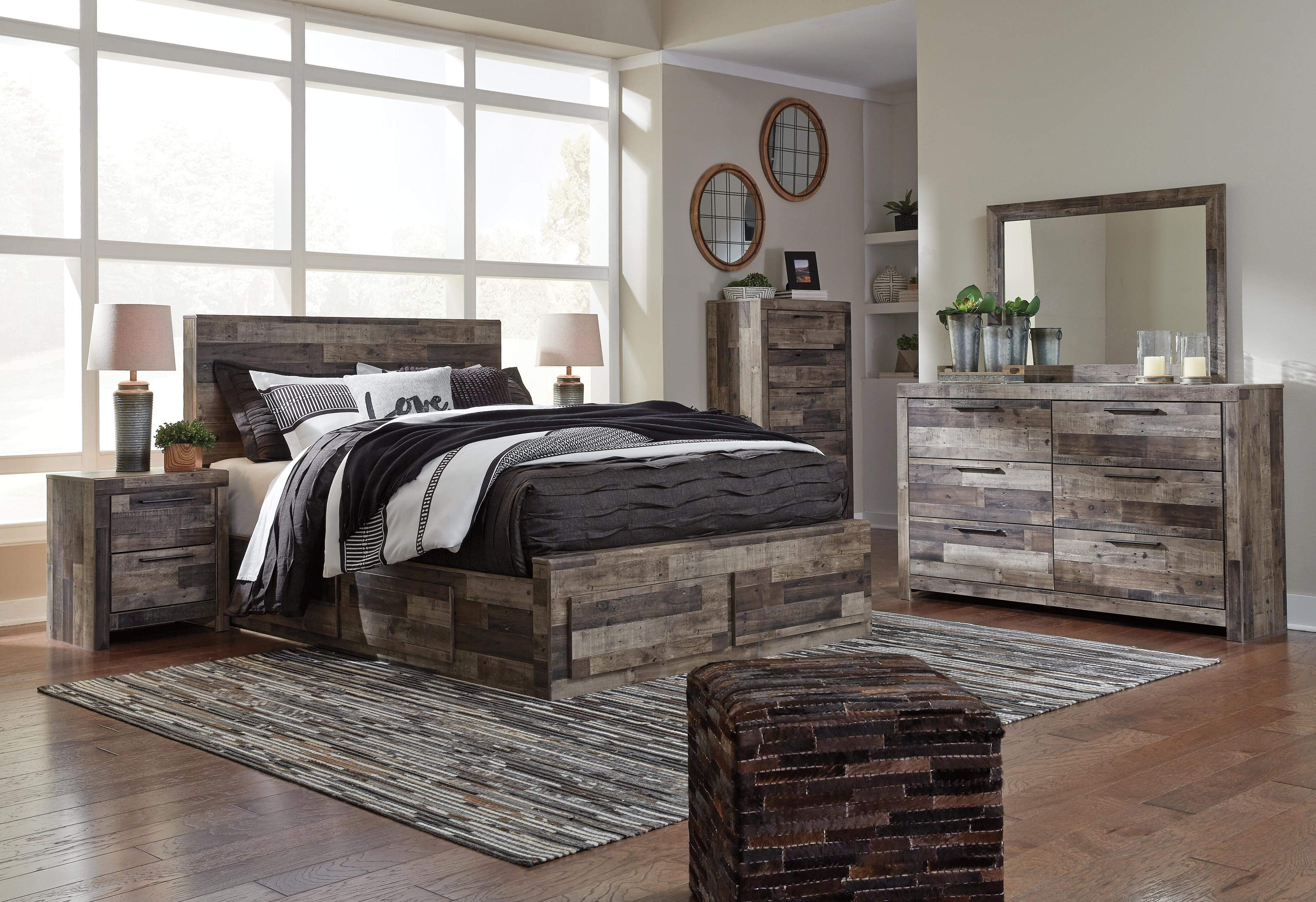 Derekson Panel Bed with 6 Storage Drawers
