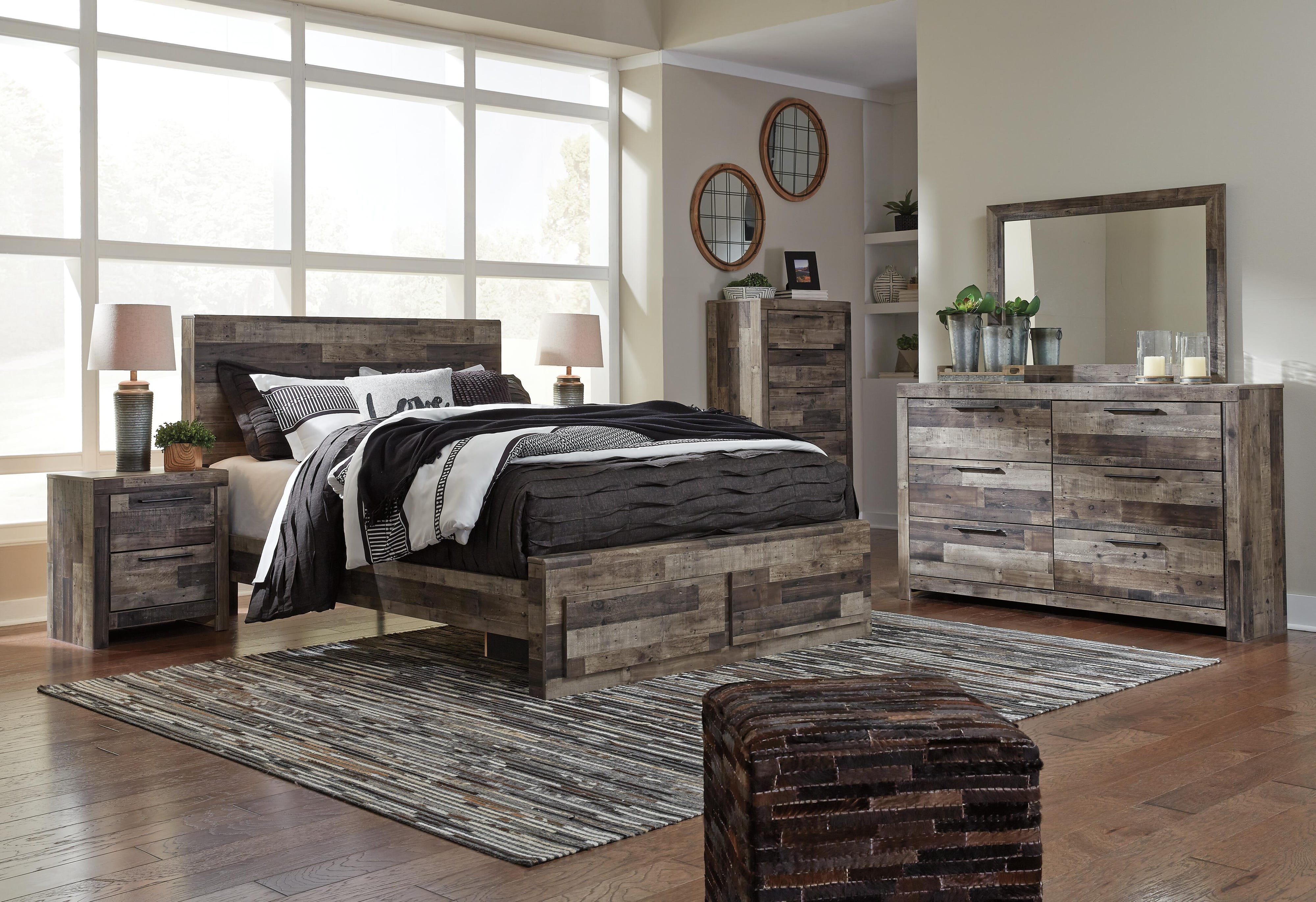 Derekson Panel Bed with 2 Storage Drawers