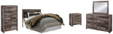 Kensley Panel Headboard with Mirrored Dresser, Chest and Nightstand