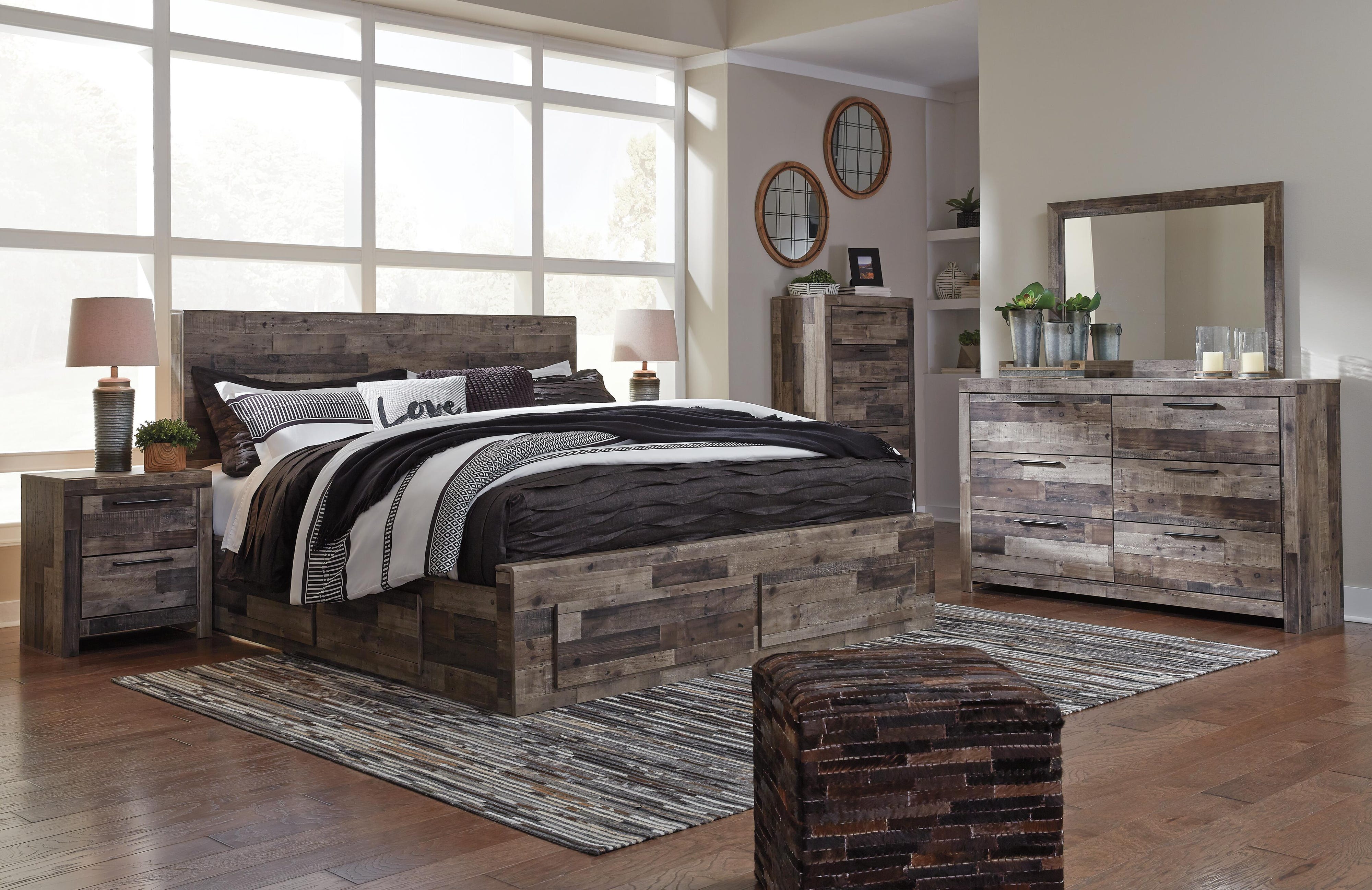 Derekson Panel Bed with 6 Storage Drawers