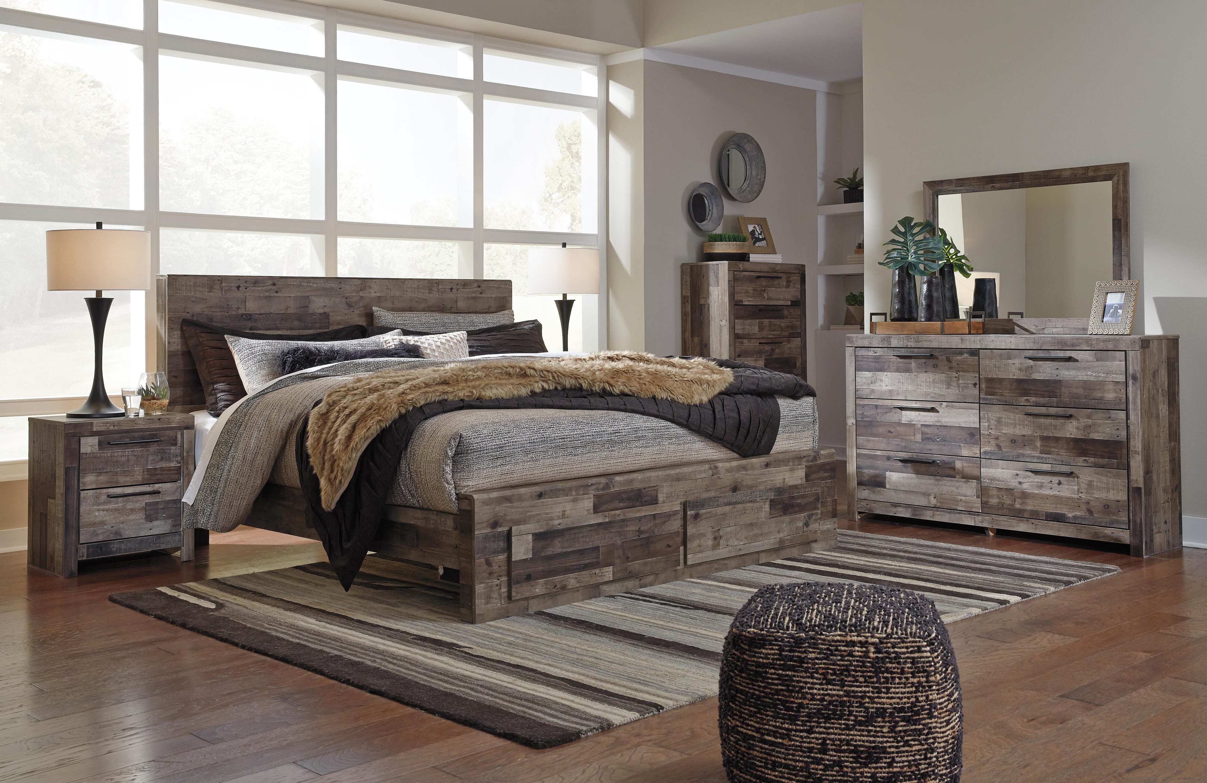 Derekson Panel Bed with 2 Storage Drawers
