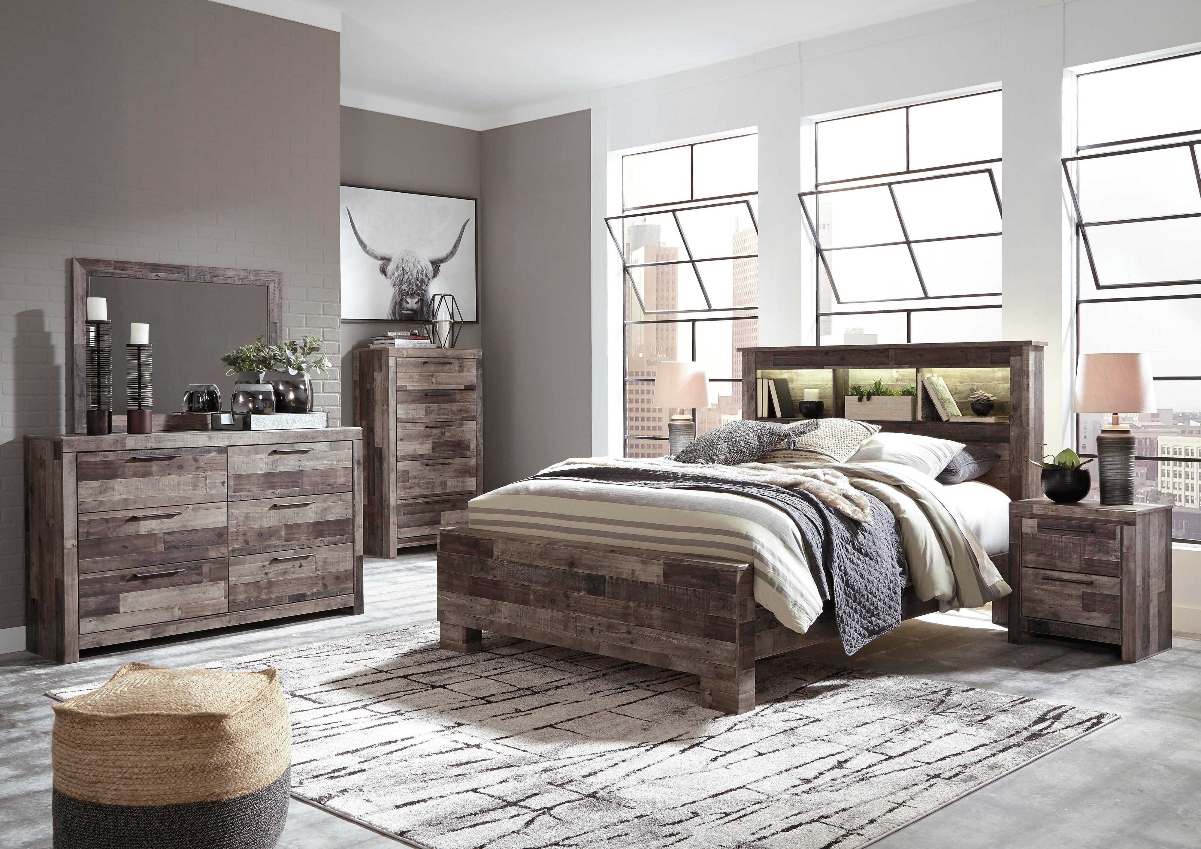 Derekson Panel Bed and Dresser