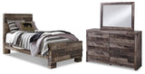 Derekson Panel Bed, Dresser and Mirror