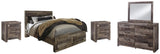 Derekson Panel Storage Bed, Dresser, Mirror and 2 Nightstands