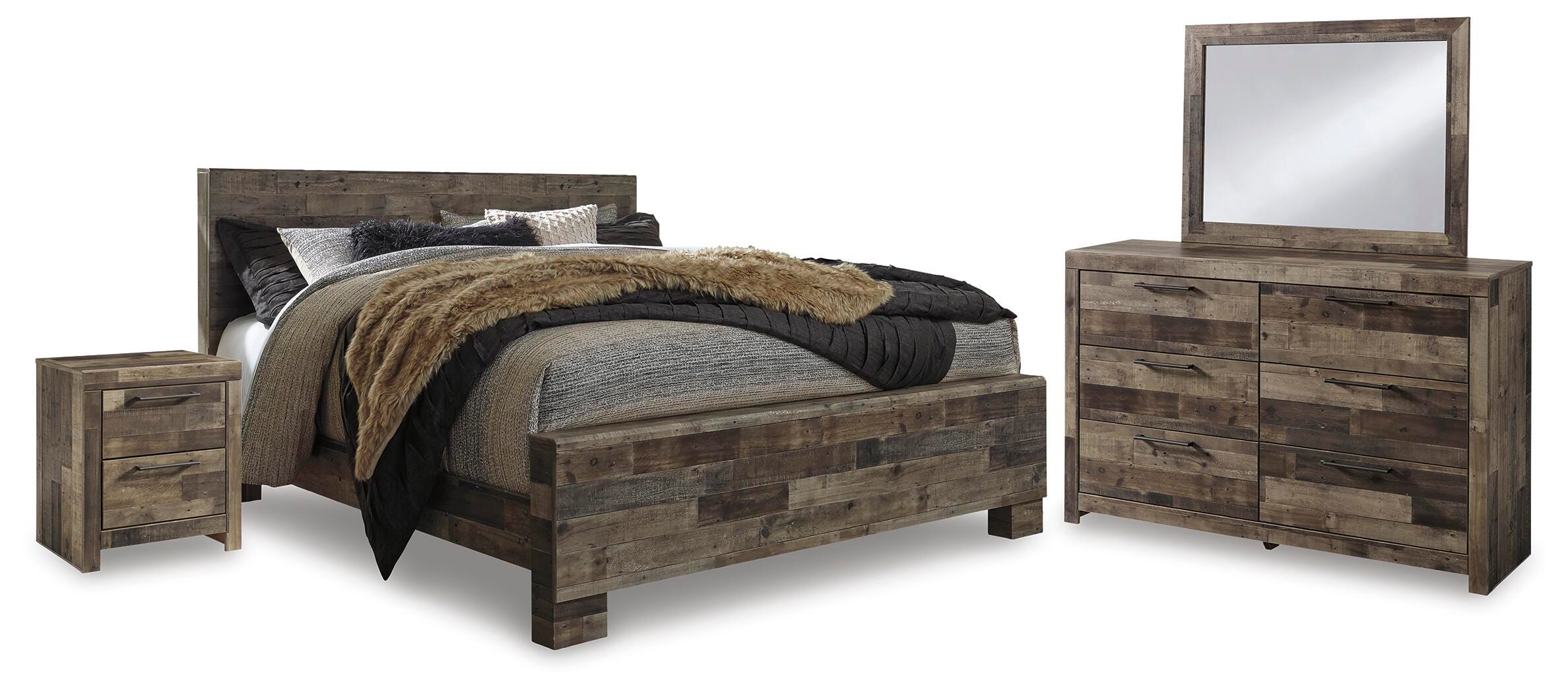 Derekson Panel Bed, Dresser, Mirror and Nightstand