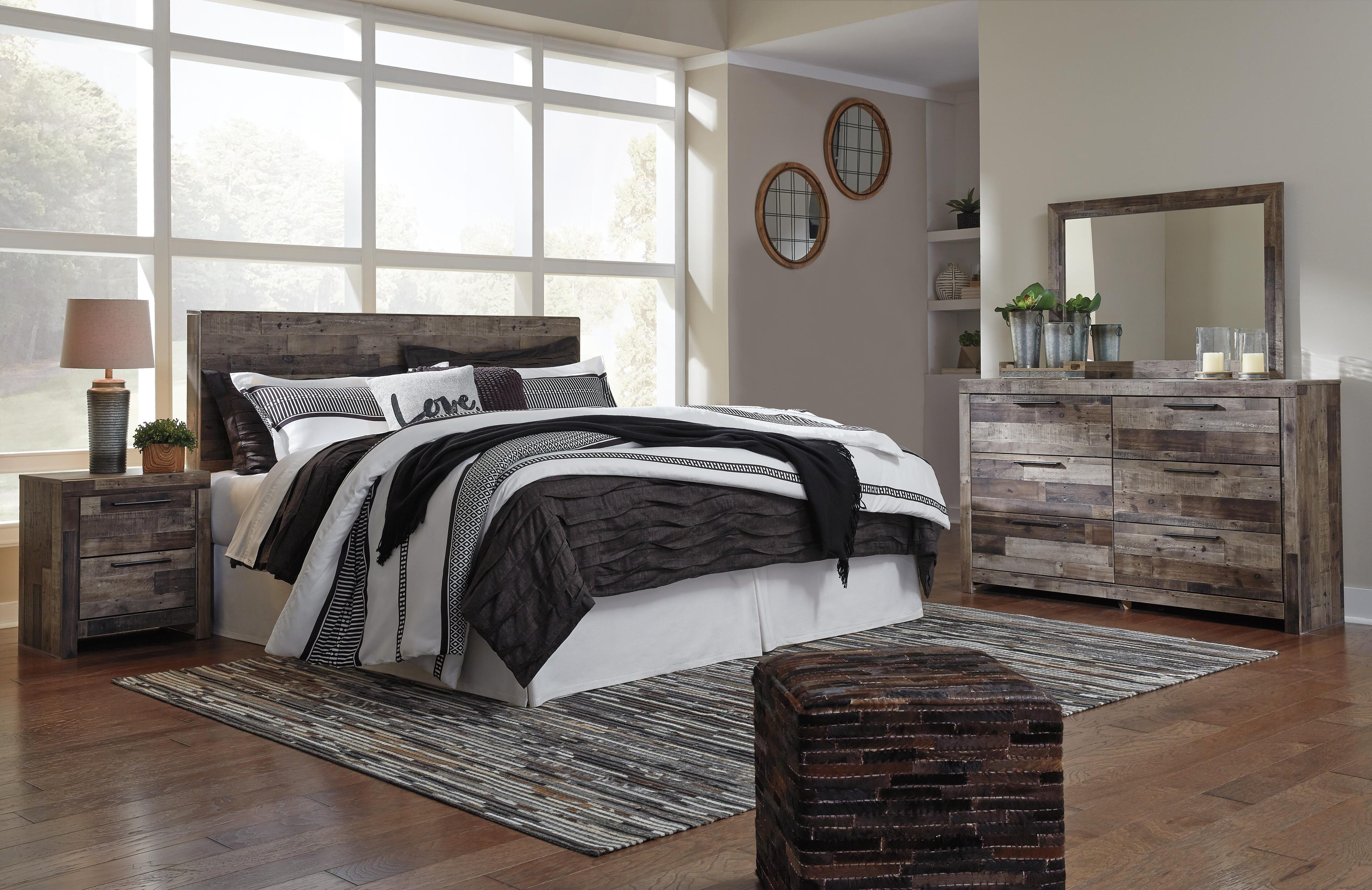 Derekson Panel Headboard, Dresser, Mirror and Nightstand