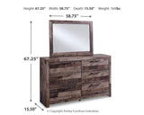 Derekson Panel Storage Bed, Dresser and Mirror