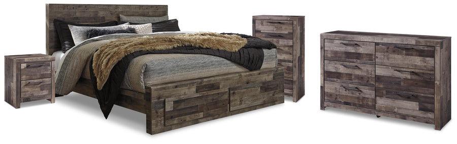 Derekson Panel Bed, Dresser, Chest and Nightstand