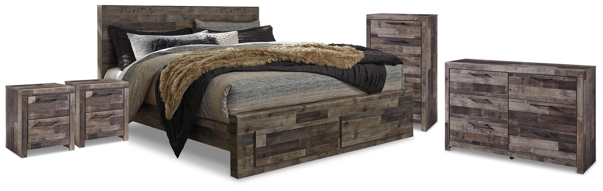 Derekson Storage Bed, Dresser, Chest and 2 Nightstands