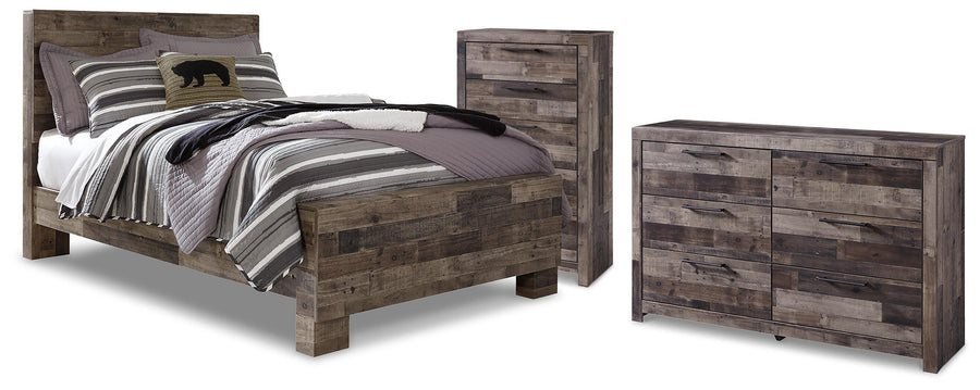 Derekson Panel Bed, Dresser and Chest