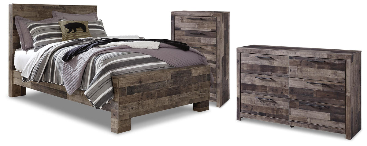 Derekson Panel Bed, Dresser and Chest