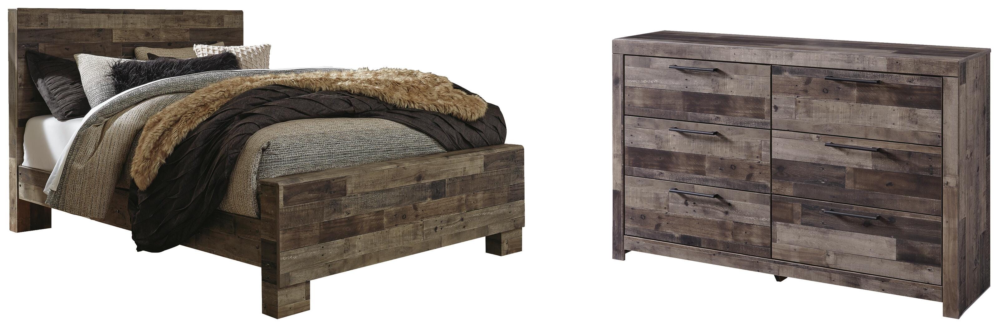 Derekson Panel Bed and Dresser