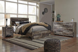 Derekson Panel Storage Bed, Dresser and Nightstand