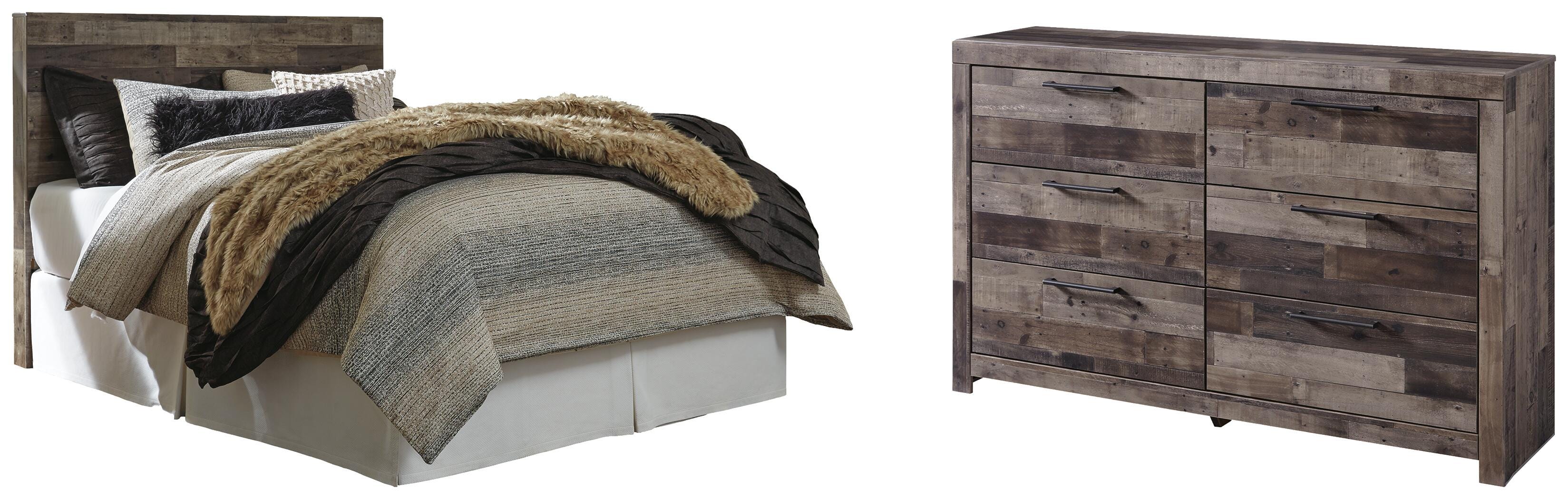 Derekson Panel Headboard with Dresser
