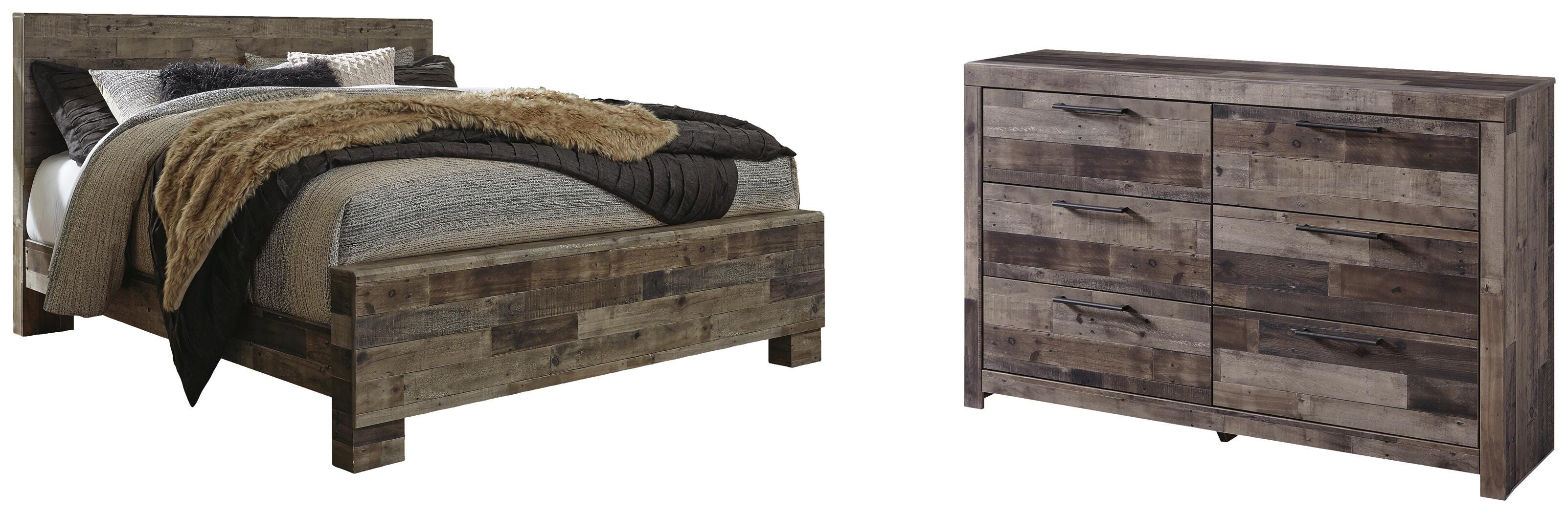 Derekson Panel Bed and Dresser