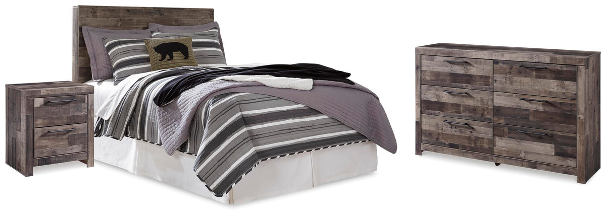 Derekson Panel Headboard, Dresser and Nightstand