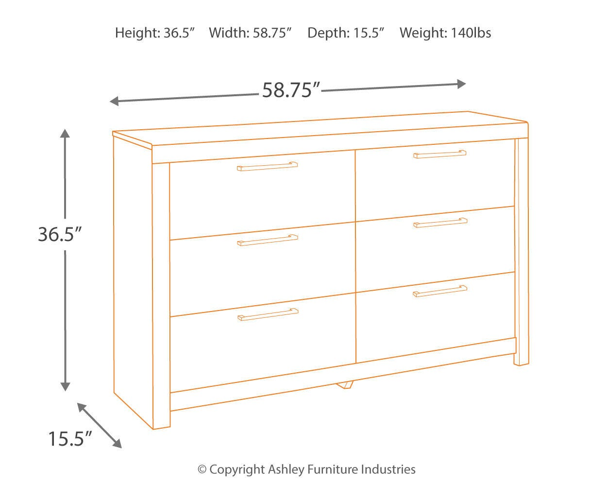 Derekson Panel Bed and Dresser