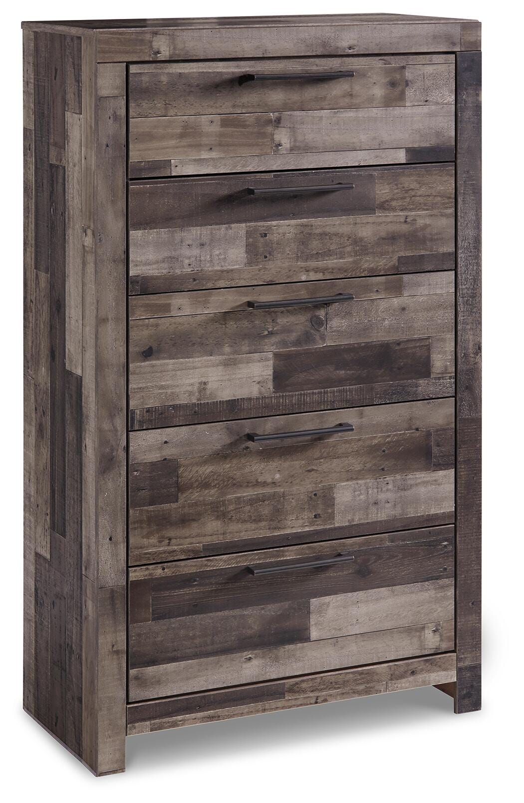 Derekson Panel Bed, Dresser and Chest