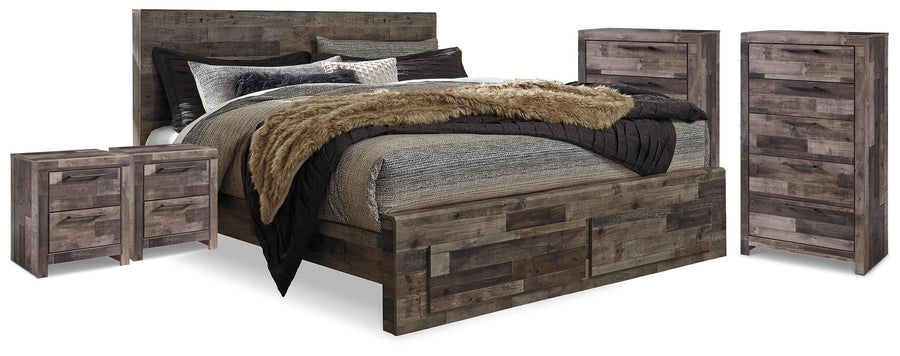 Derekson Panel Storage Bed, 2 Chests and 2 Nightstands