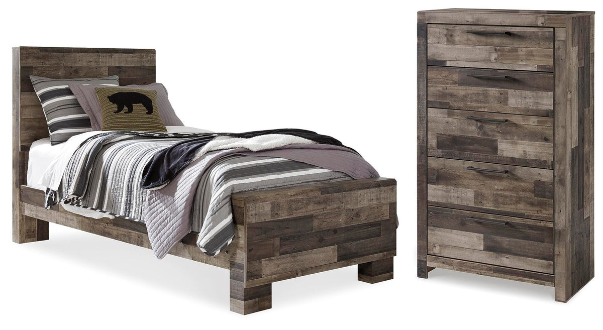 Derekson Panel Bed and Chest