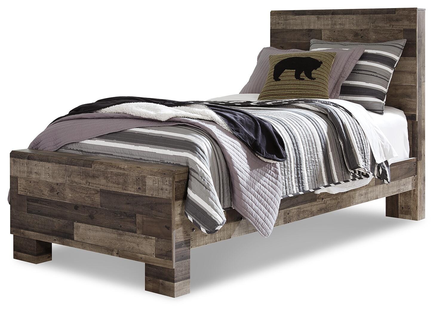 Derekson Panel Bed, Dresser and Mirror