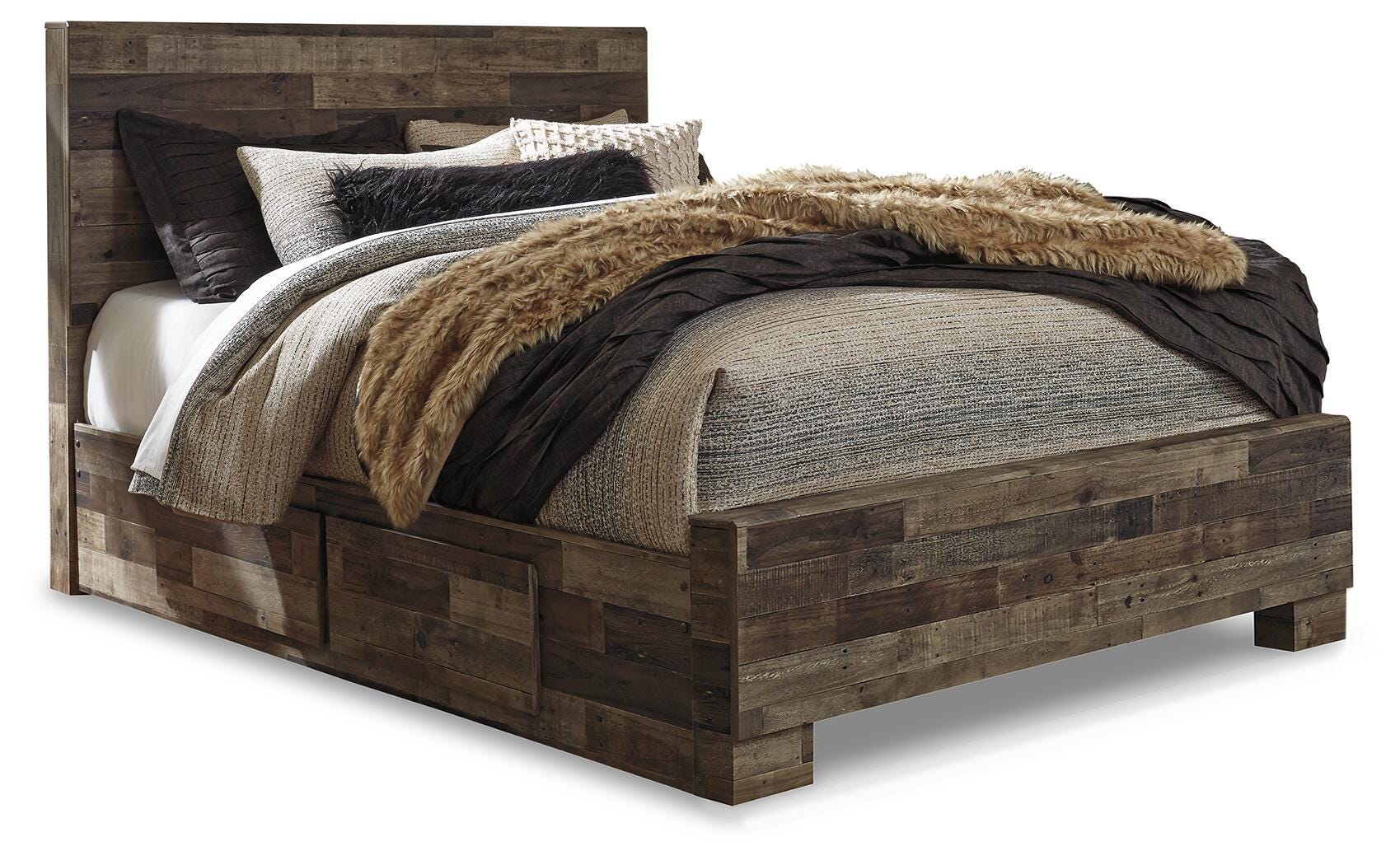 Derekson Panel Bed with 2 Storage Drawers