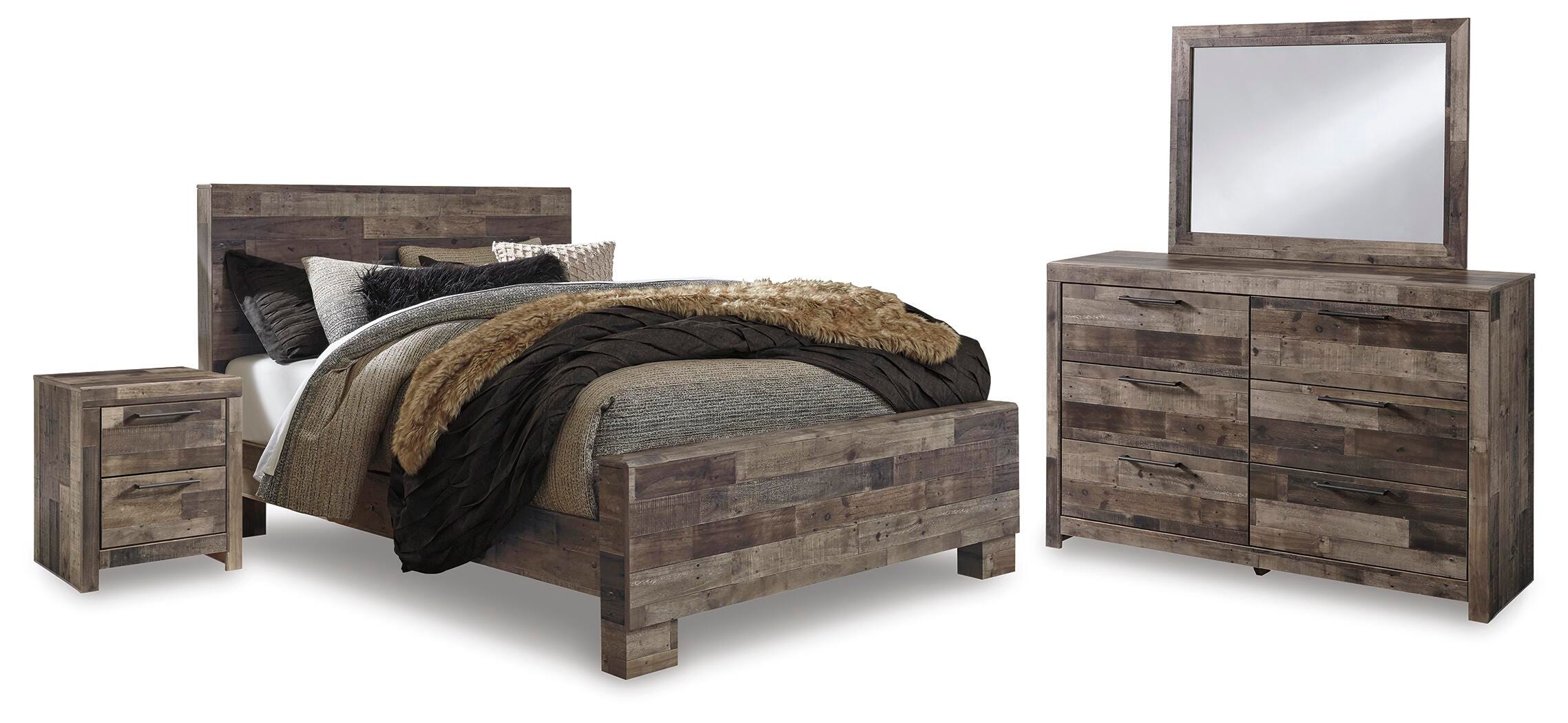 Derekson Panel Bed, Dresser, Mirror and Nightstand