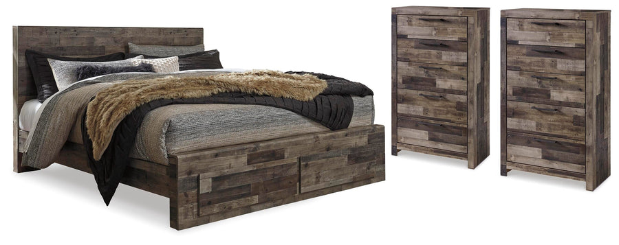 Derekson Storage Bed and 2 Chests