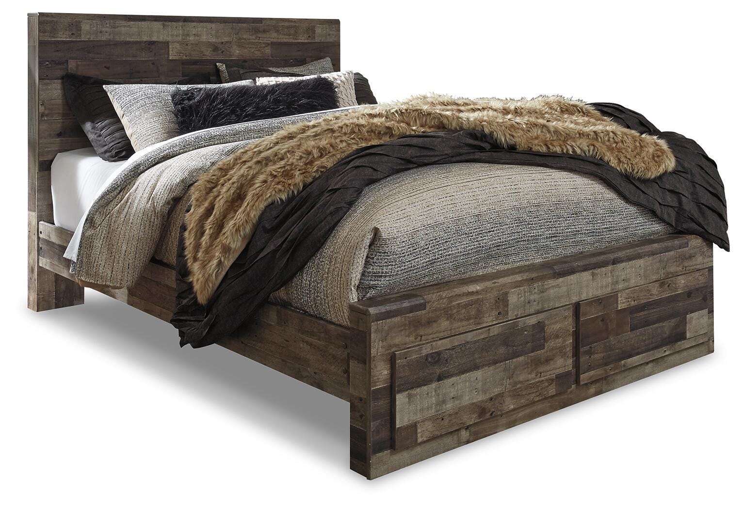 Derekson Panel Bed with 2 Storage Drawers