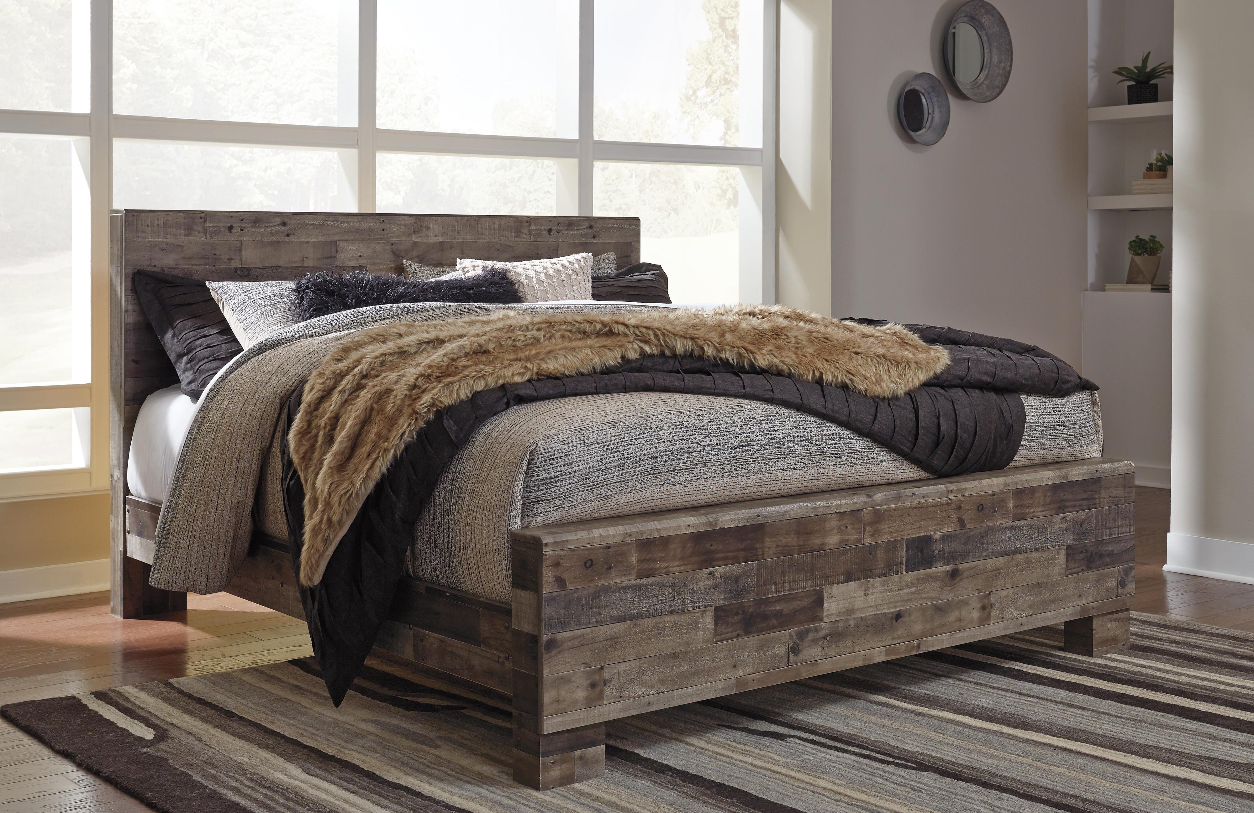 Derekson Panel Bed, Dresser and Mirror