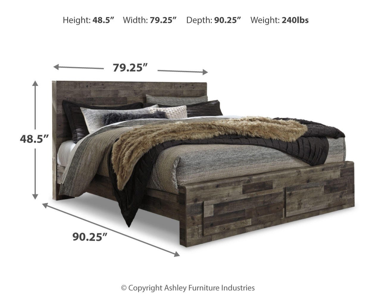Derekson Panel Storage Bed, Dresser, Mirror and 2 Nightstands