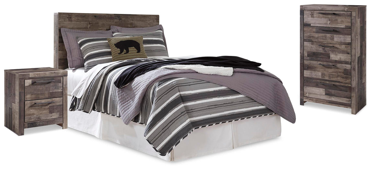 Derekson Panel Headboard, Chest and Nightstand