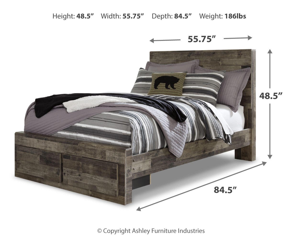 Derekson Panel Storage Bed with Nightstand