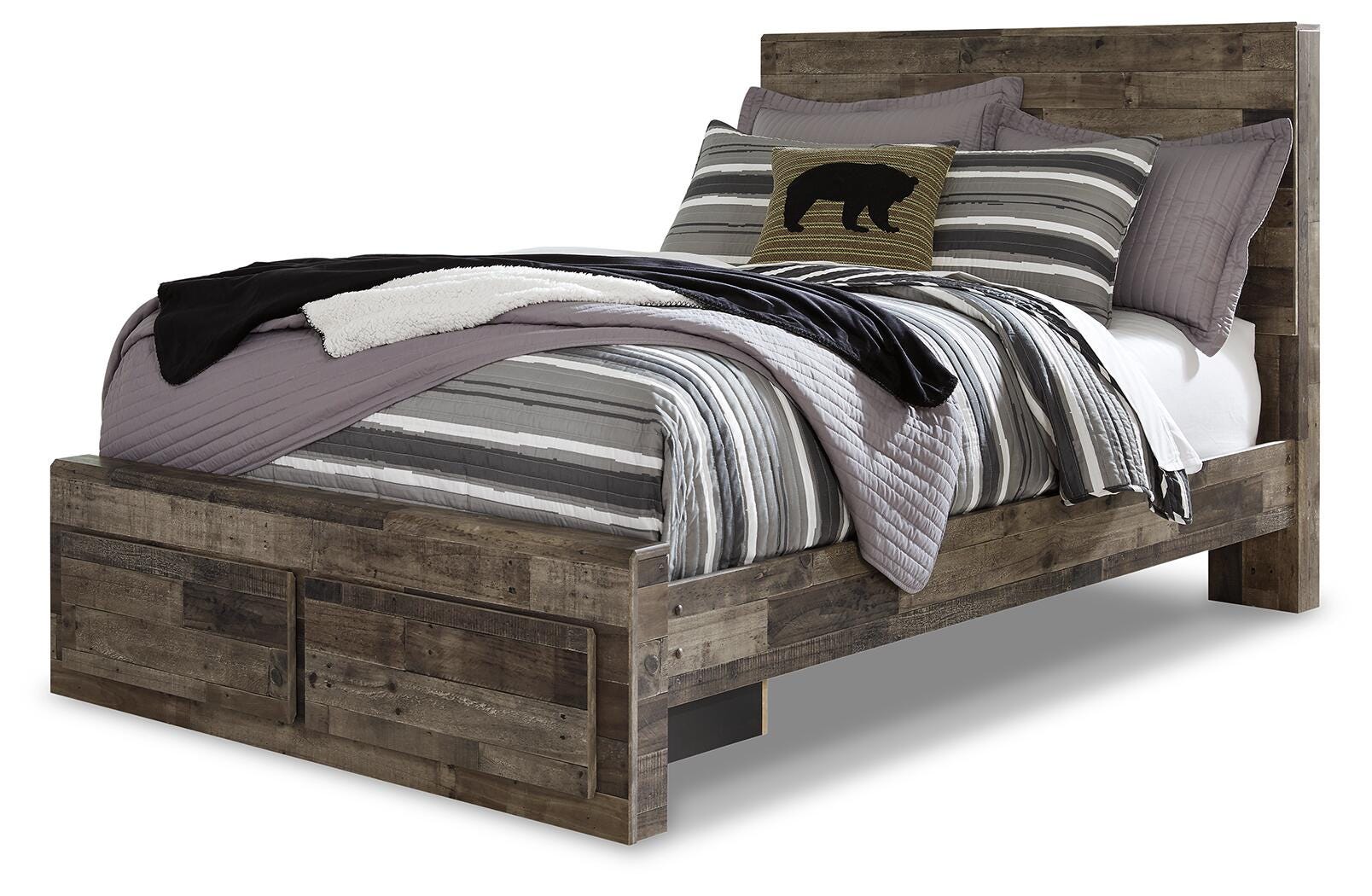 Derekson Panel Bed with 2 Storage Drawers