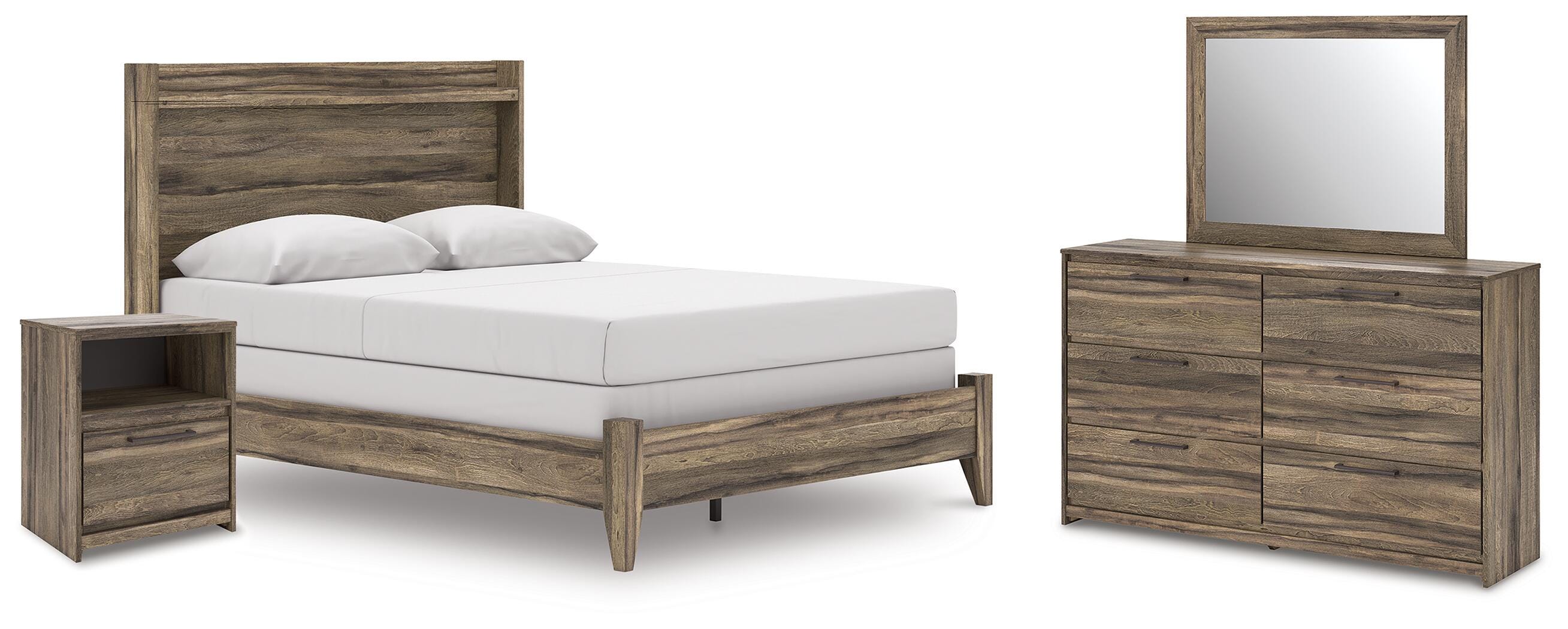 Elbrim Panel Bed, Dresser, Mirror and Nightstand