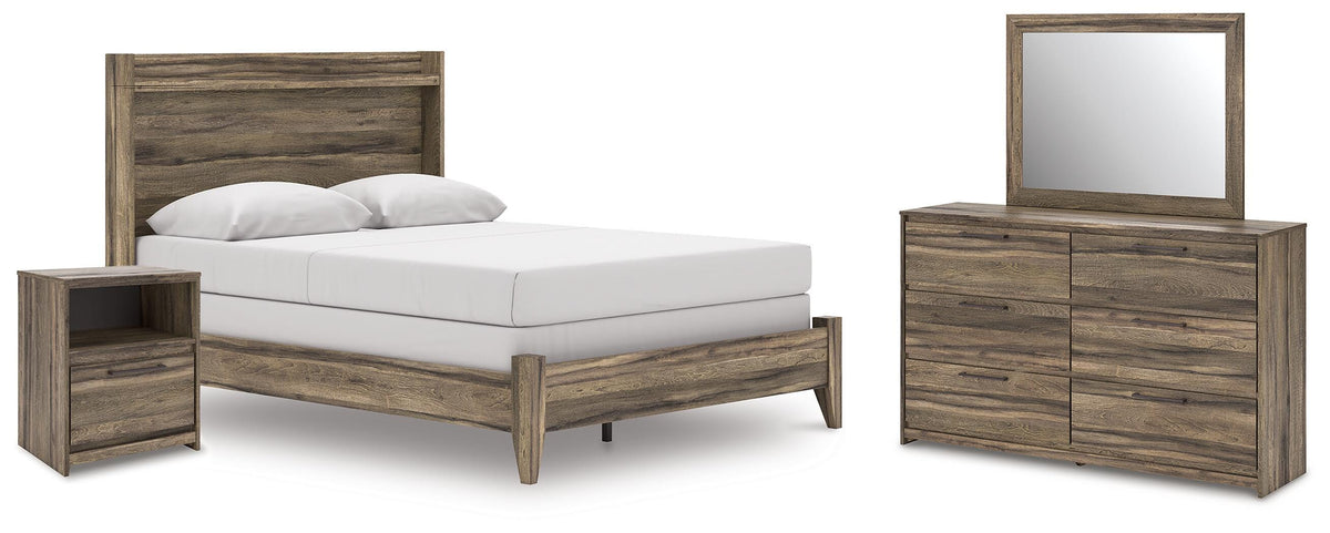 Elbrim Panel Bed, Dresser, Mirror and Nightstand