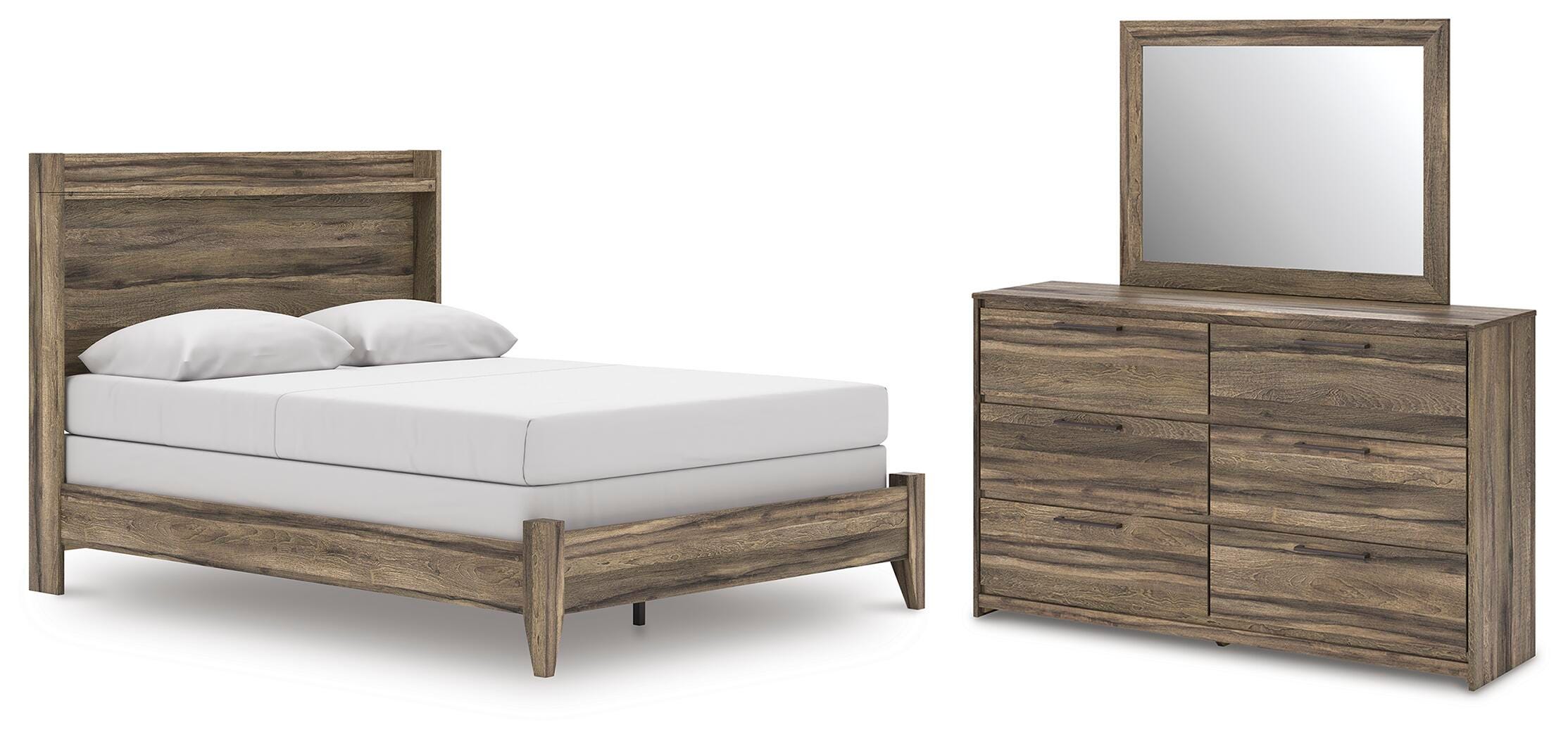 Elbrim Panel Bed, Dresser and Mirror